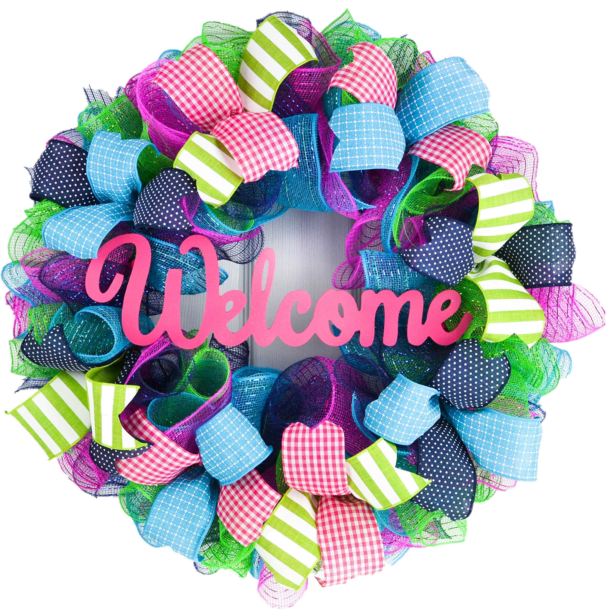 Everyday Door Wreath front view 24 inch round 5 inch deep