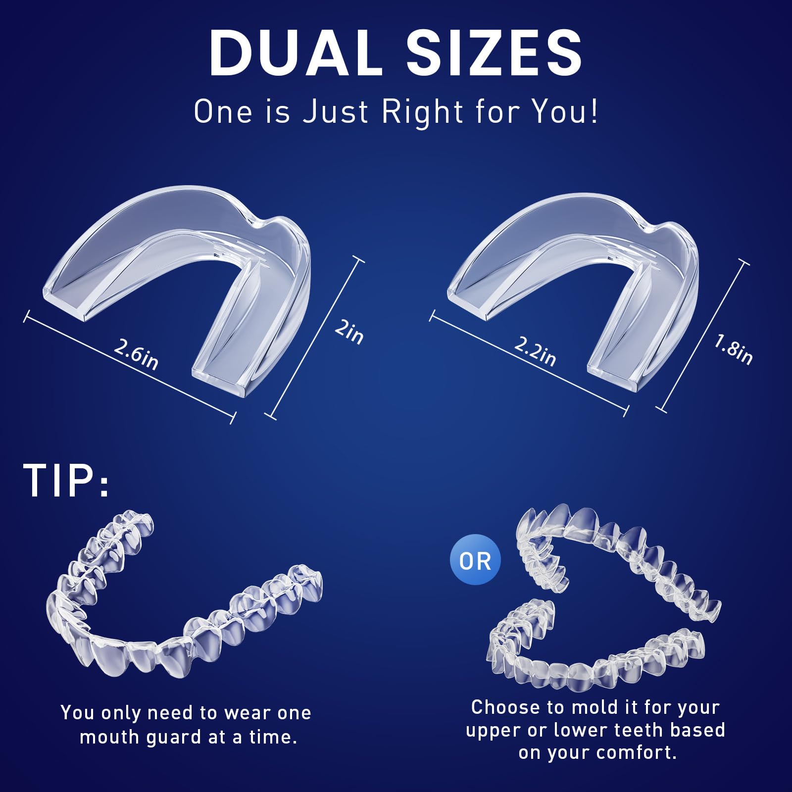EVSEMO upper teeth guard designed for sleeping and clenching prevention