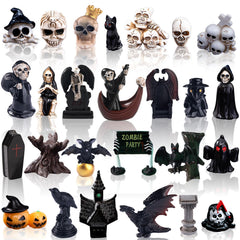 Exasinine Halloween Figurines 26-piece mini resin set