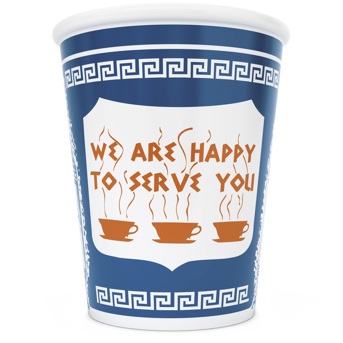 ExceptionLab 10 oz ceramic coffee cup with Greek Anthora design