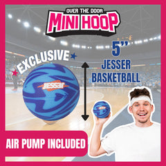 Flip-up breakaway rim and net on Jesser hoop