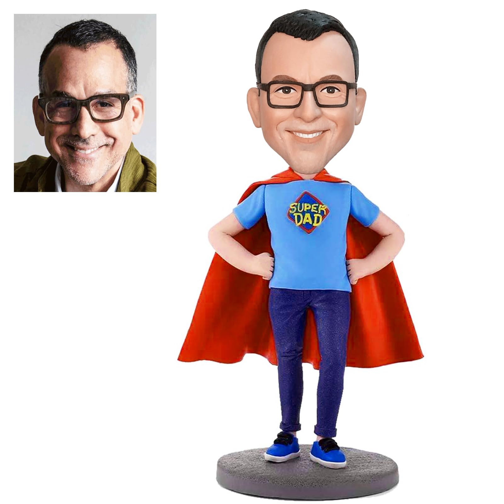 Various costumes and poses for bobblehead designs