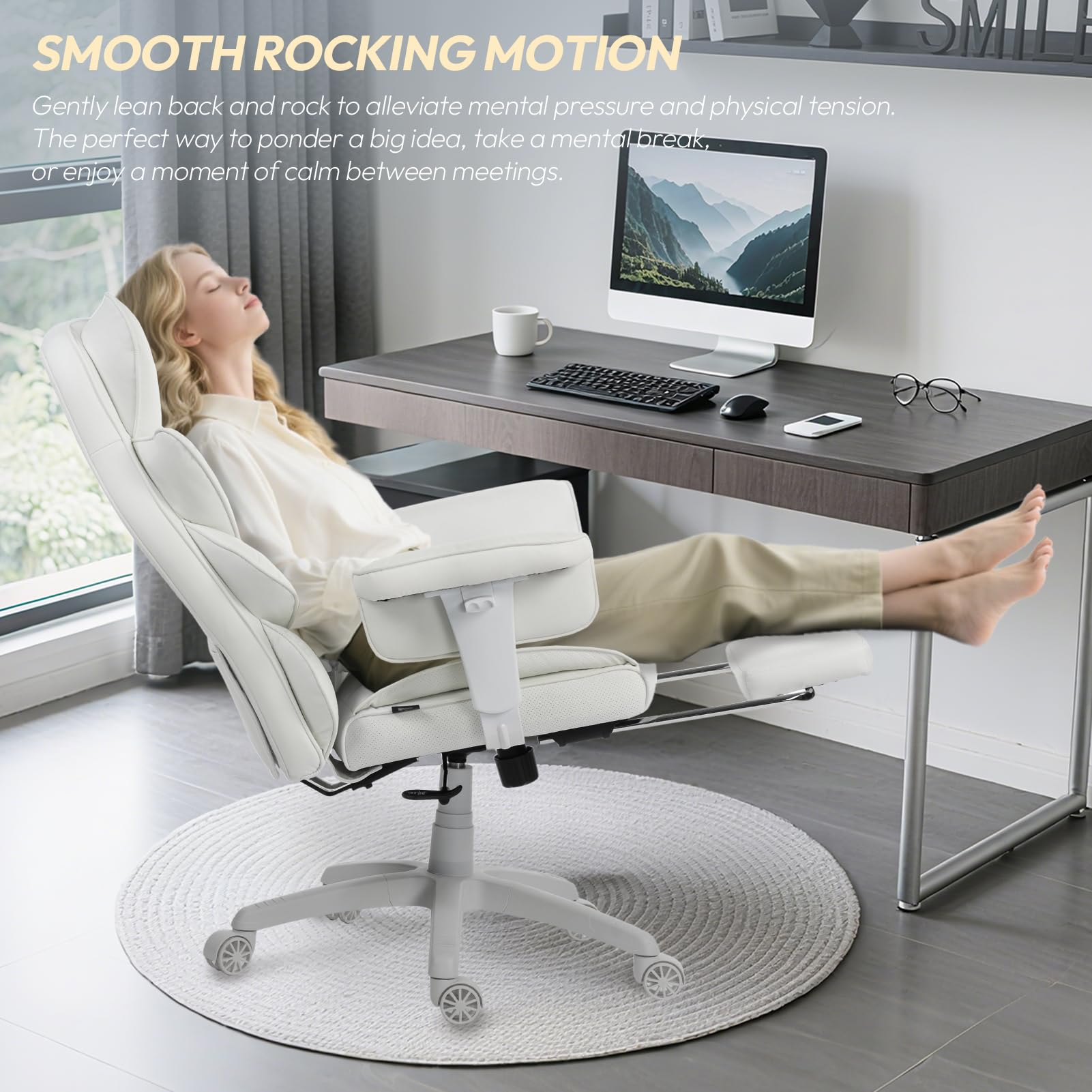 Durable executive desk chair construction