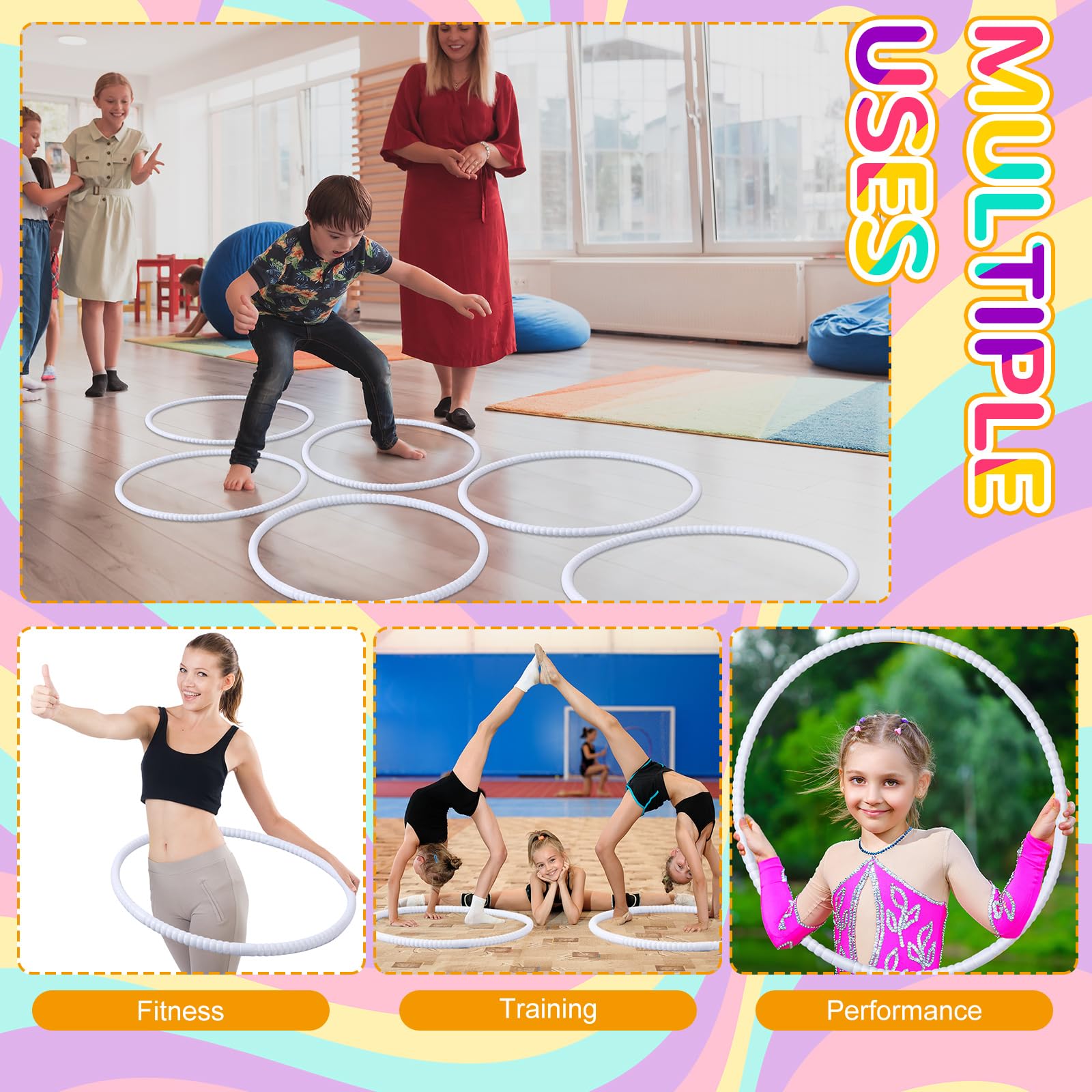 10 removable plastic blocks with hoops