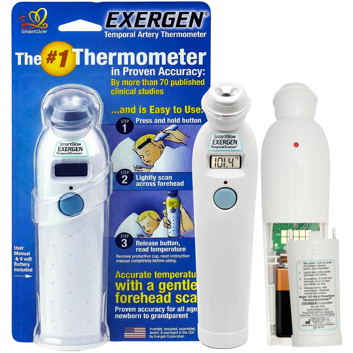Exergen TAT-2000C temporal artery thermometer front view