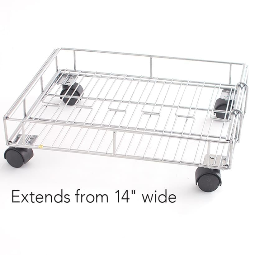 dimensions 14W x 17D x 5H extended 25W