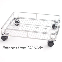 dimensions 14W x 17D x 5H extended 25W