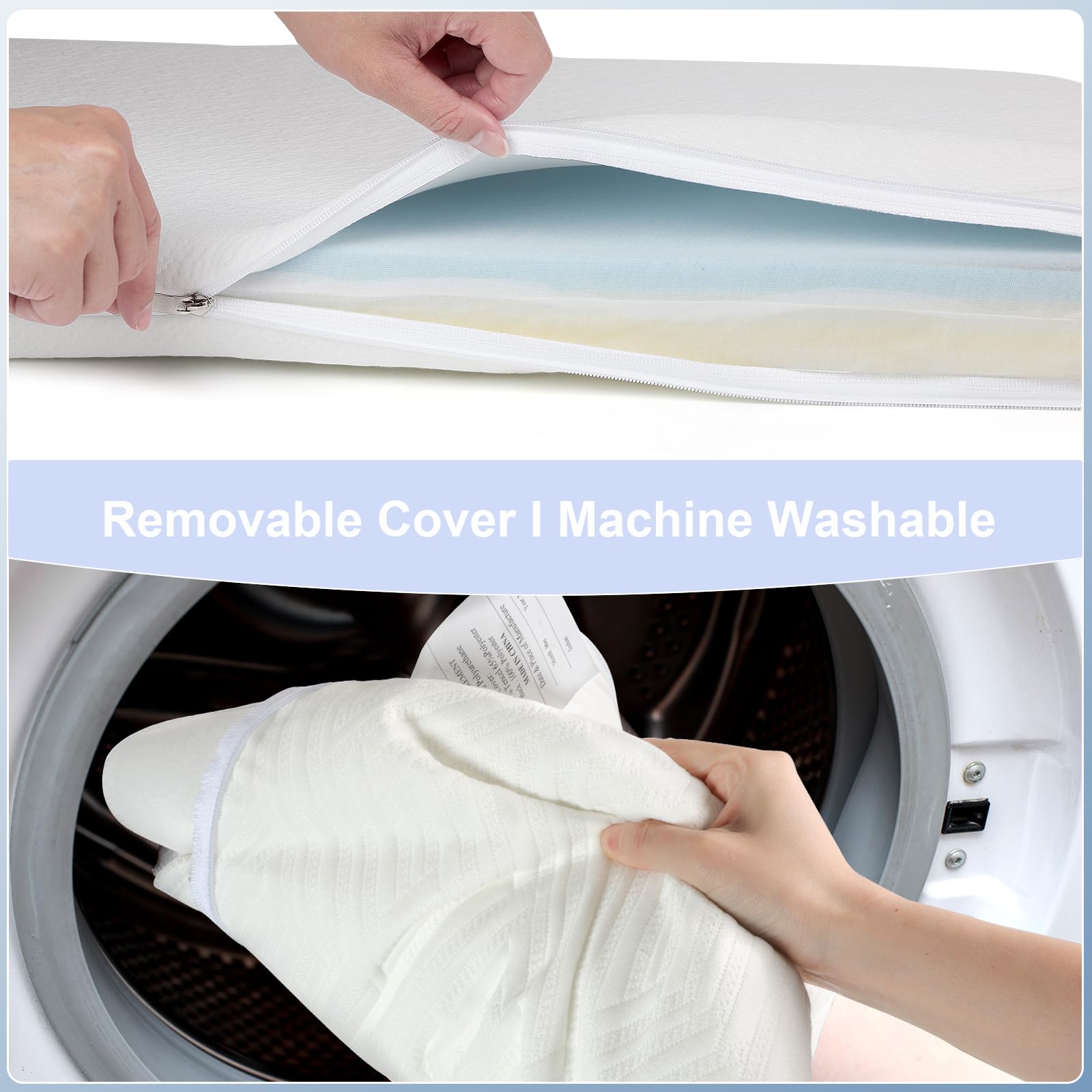 Care instructions unzip cover and wash on delicate cycle for NeoBorn bassinet pad
