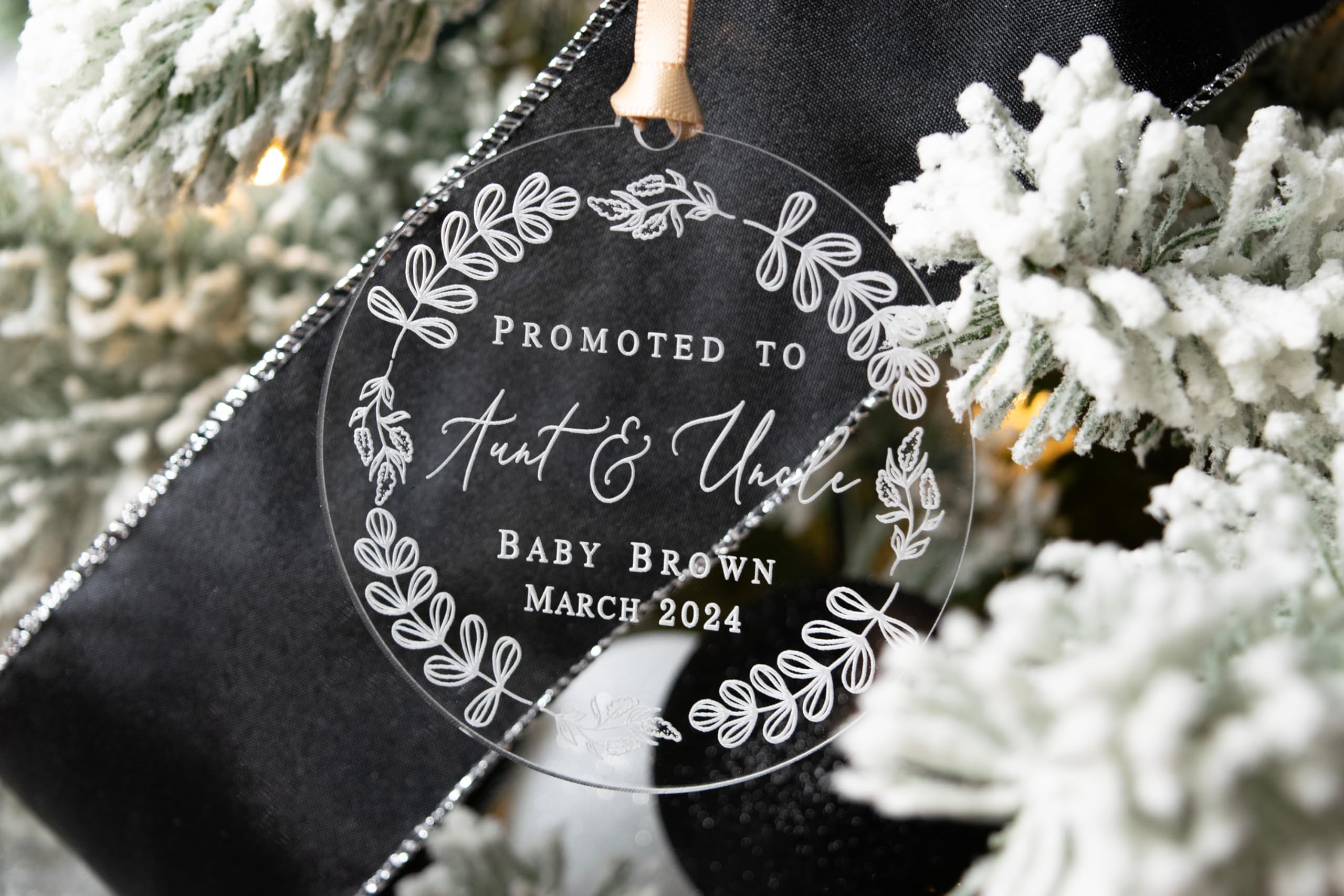 Expecting Christmas ornament for pregnancy announcement