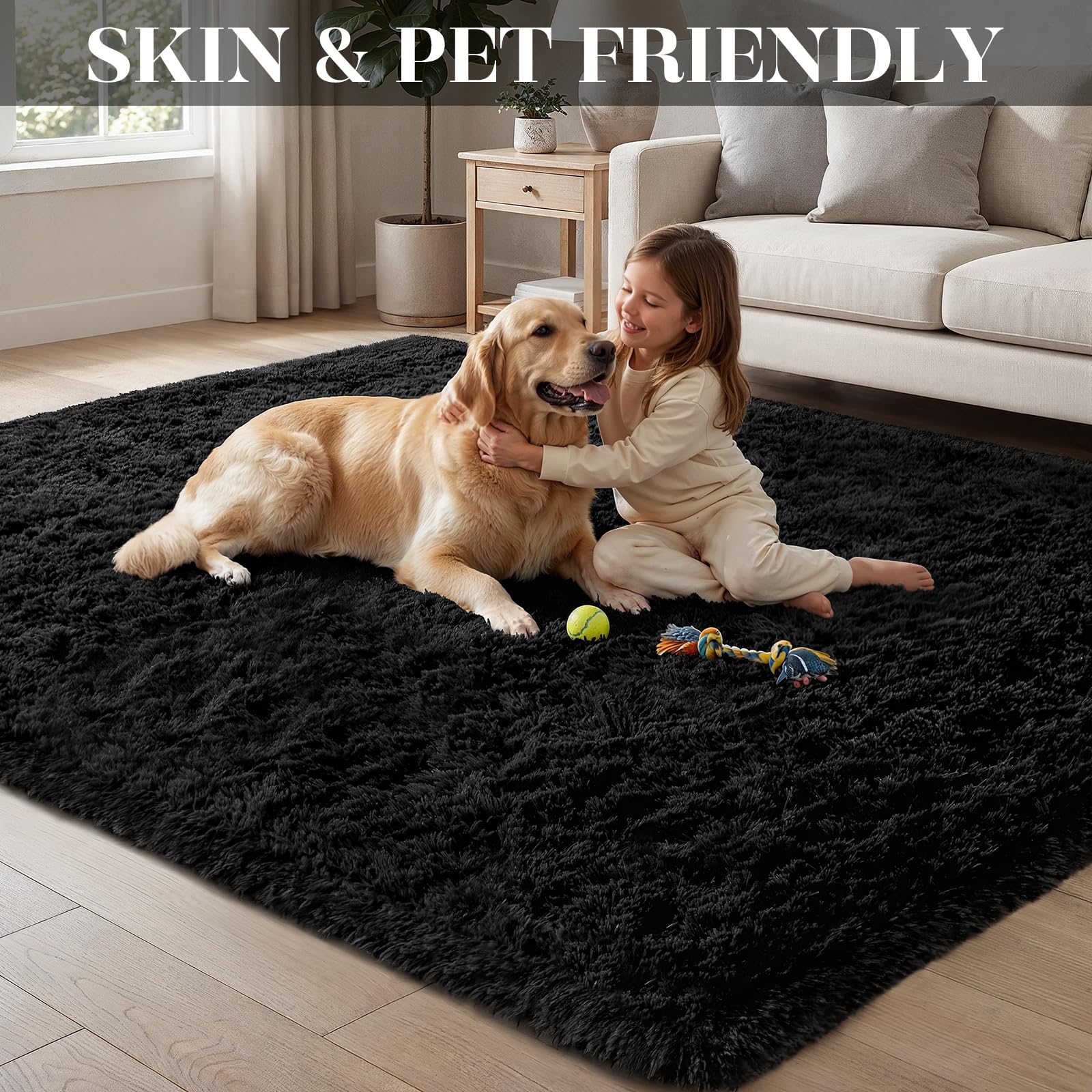 ExpediX 5x7 Area Rug recycled fibers pets