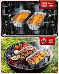 Pack of 20 Exsmile loaf pans with lids for baking