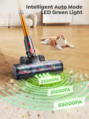 LED touch screen control on vacuum