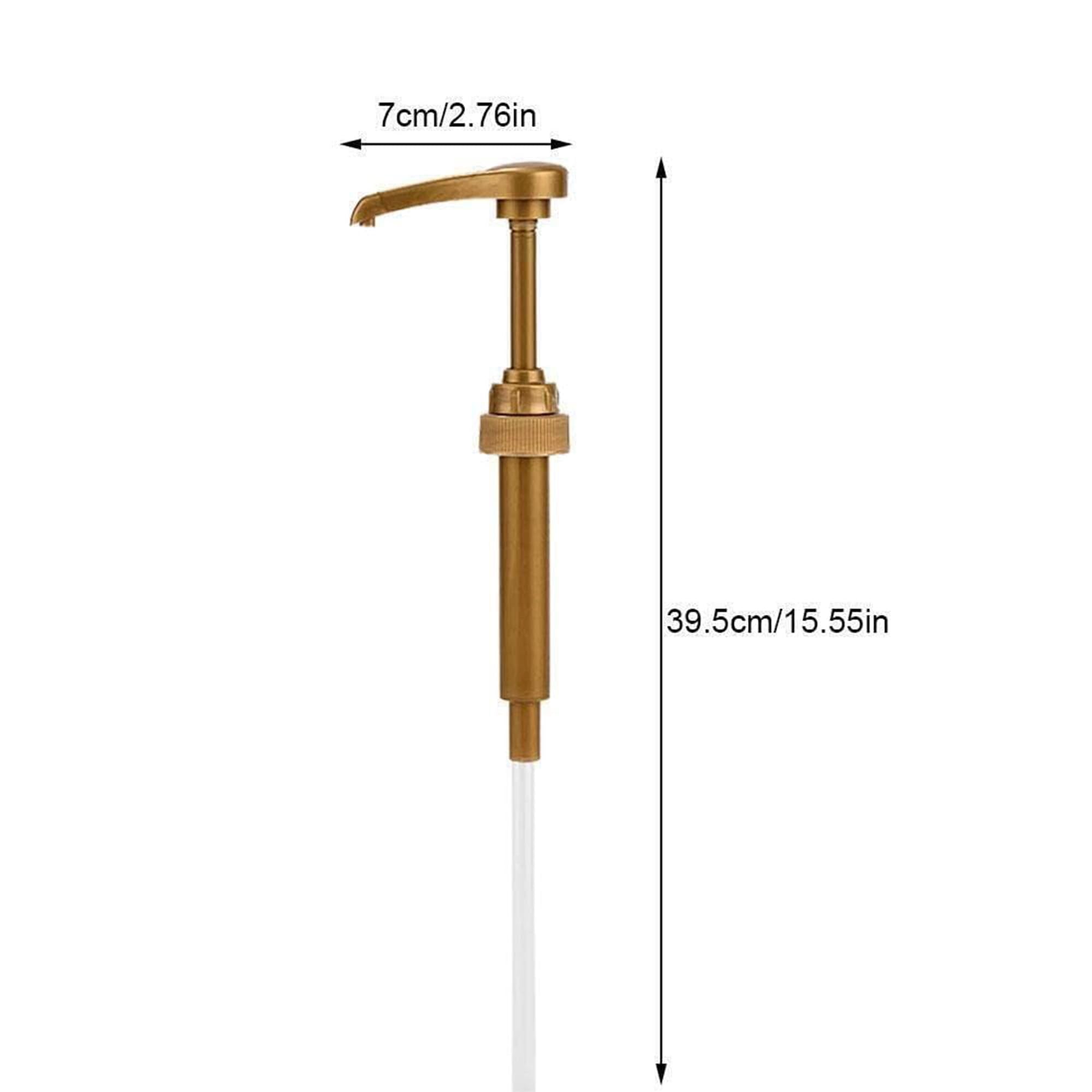 Gold color syrup pump for 25.4 oz bottles