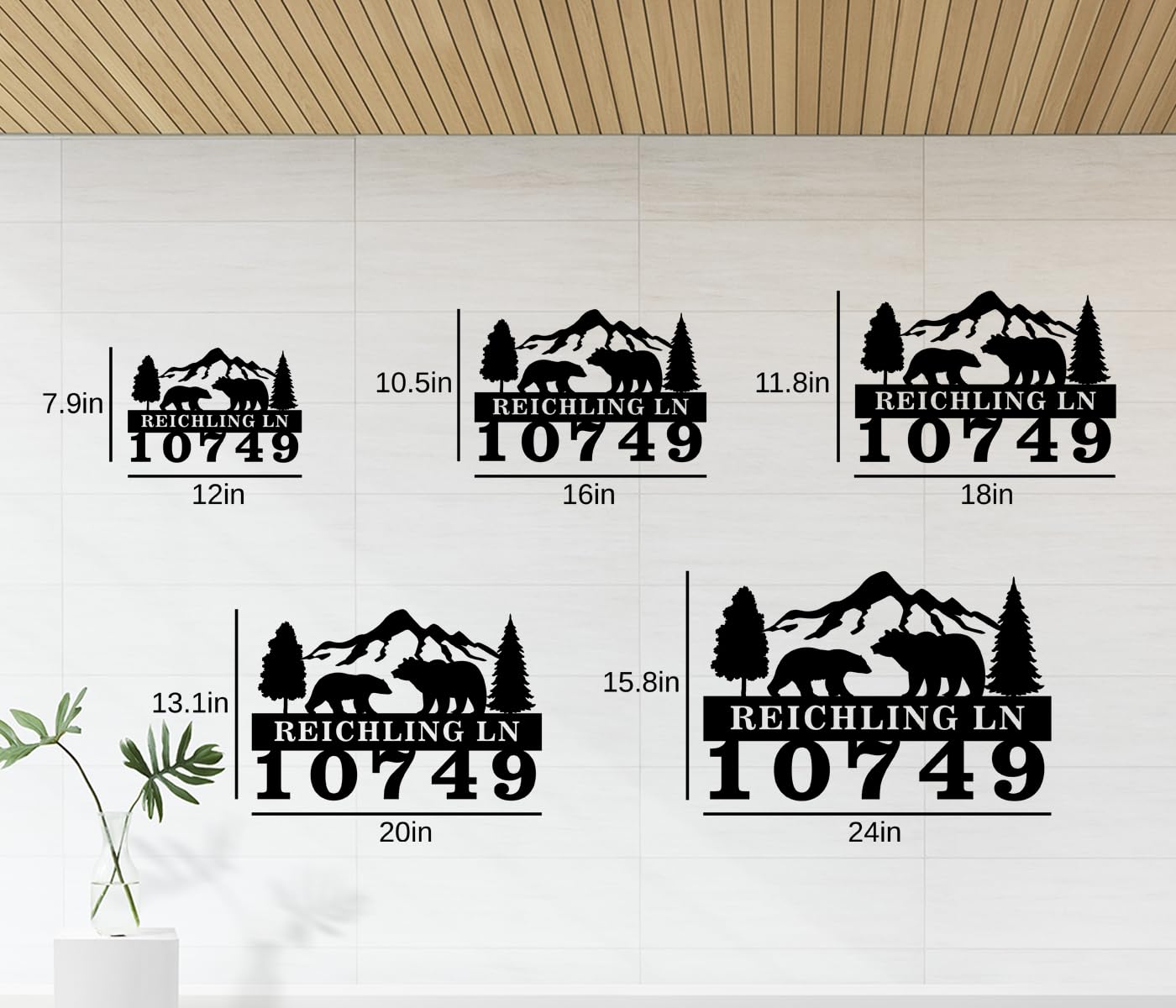 Exterior metal address sign crafted to detail