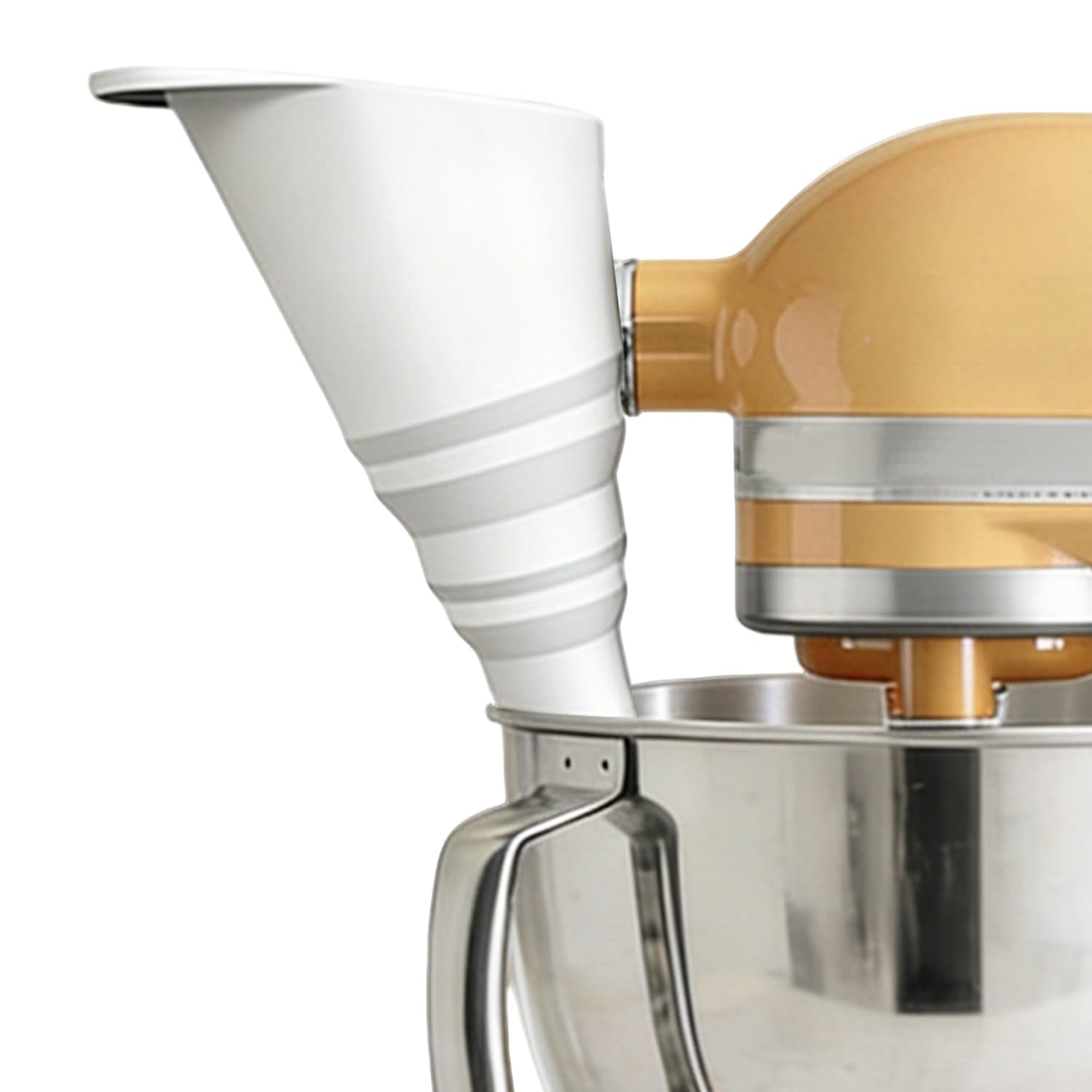 Extra-Long Silicone Flour Funnel for KitchenAid stand mixers