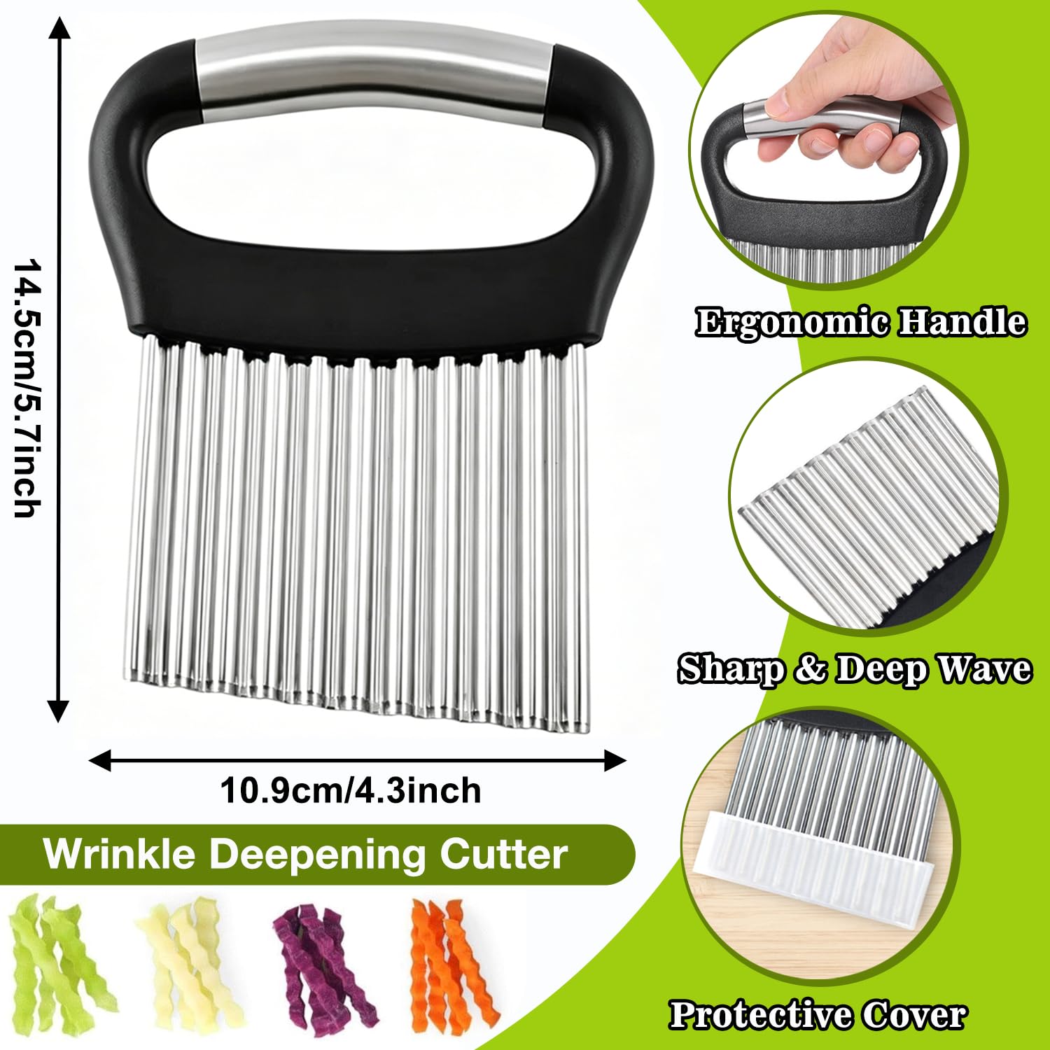 Extra peeler included with the crinkle cutter set
