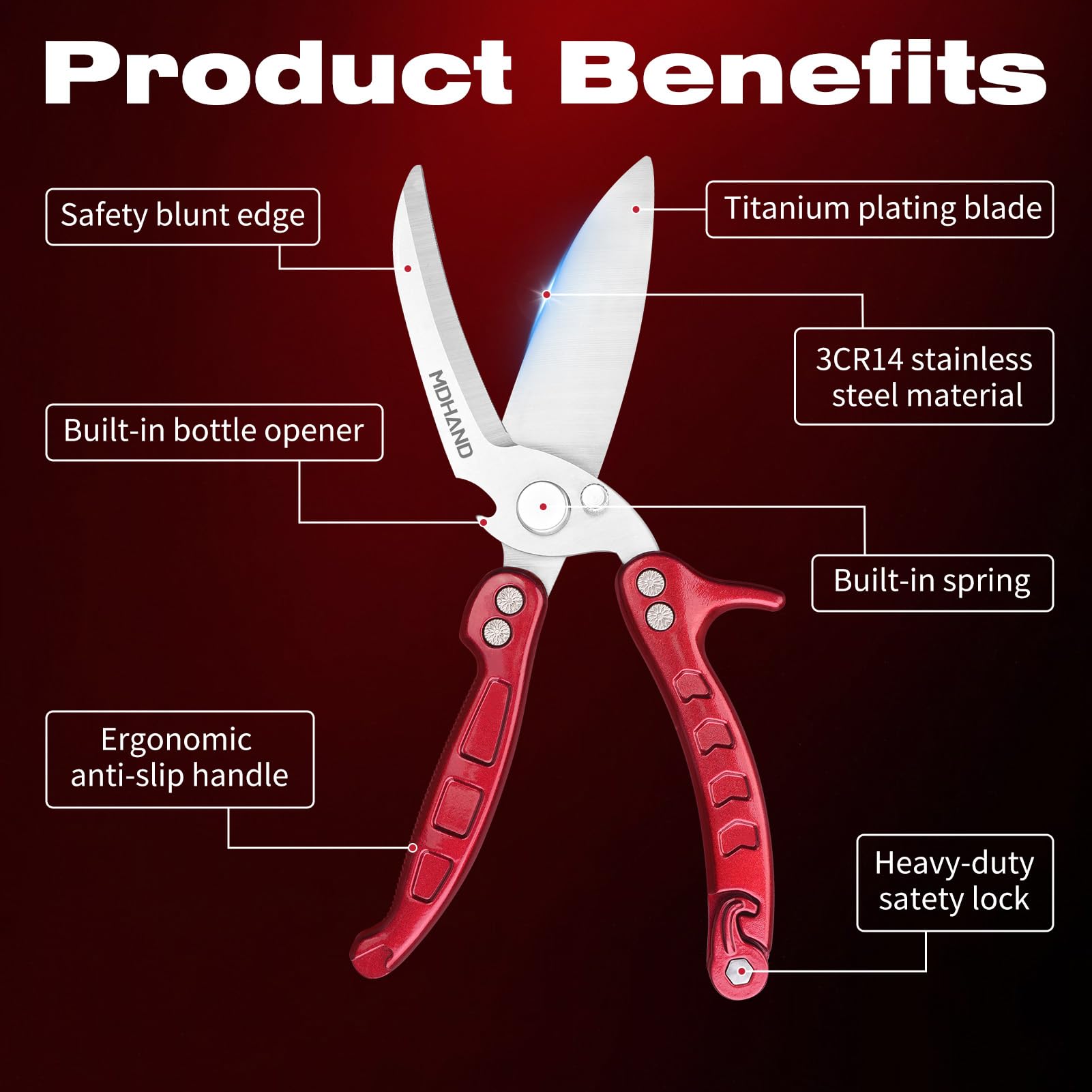 Extra spring included with poultry shears