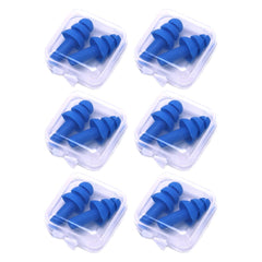 EYAKEG blue swimming earplugs 6 pair pack