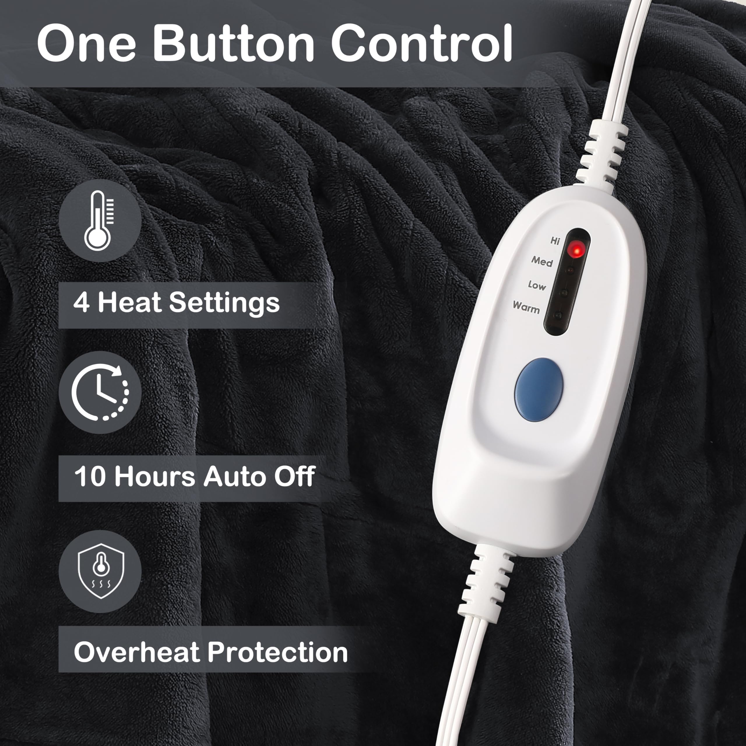 10 hour auto-off safety feature blanket by Eydna