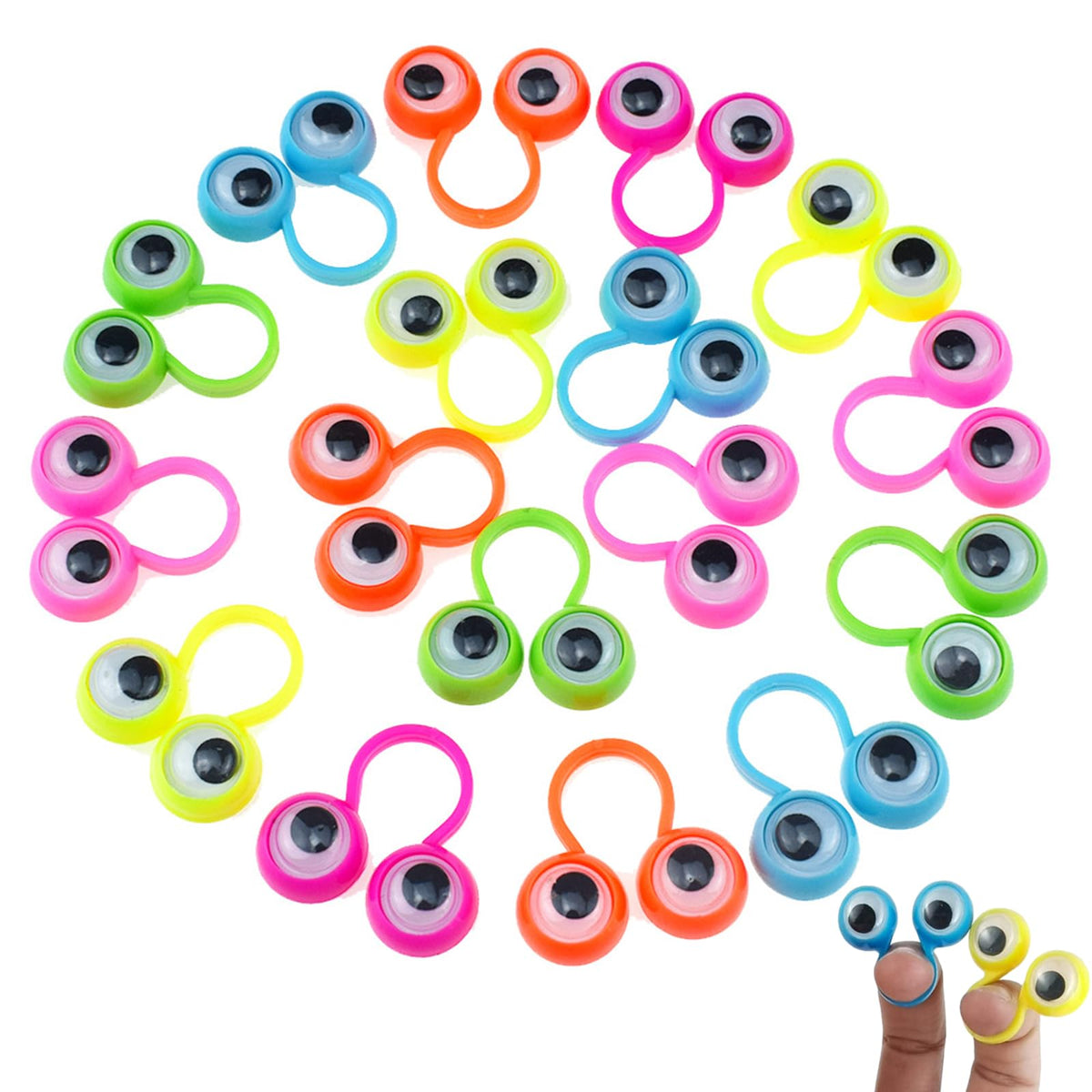 100 piece Eye Finger Puppets set for kids