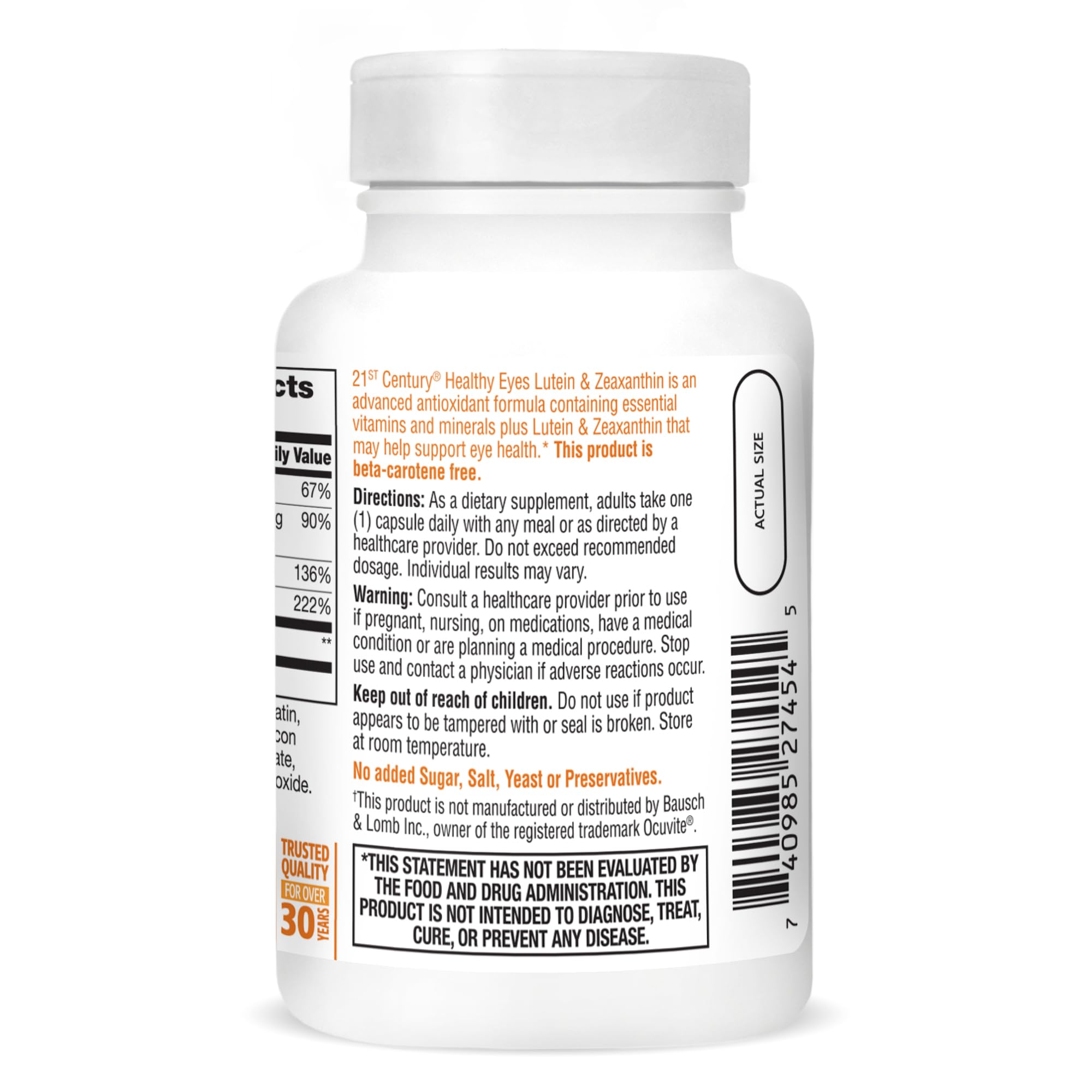 Eye health supplement for screens and aging eyes 21st Century