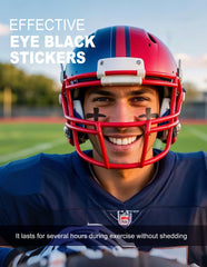 Eye black stickers for baseball and football