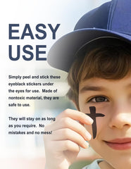 Durable smudge-proof eye black stickers that won’t stain skin