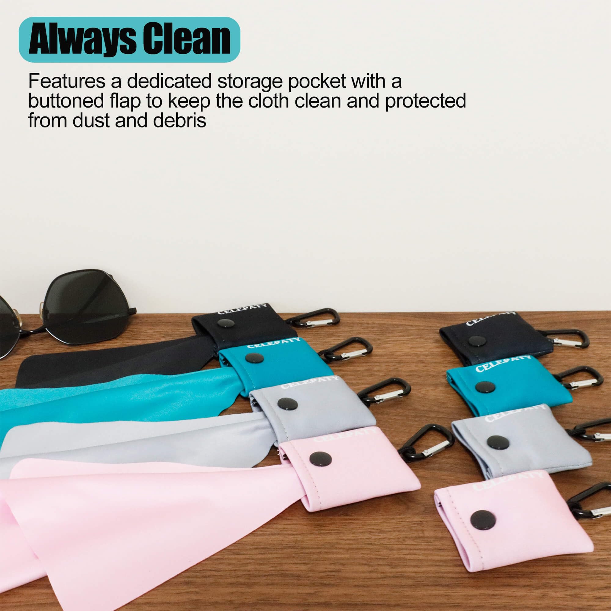 Ultra-soft microfiber cleaning cloth for eyeglasses and sunglasses