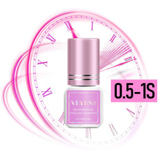 Black latex-free lash adhesive with 0.5-1 second dry time