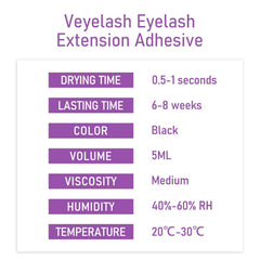 5ml VEYES INC eyelash extension glue packaging