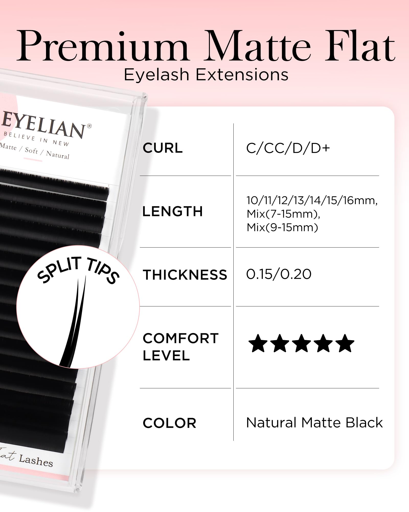 Assorted lengths from 7mm to 15mm eyelash extensions