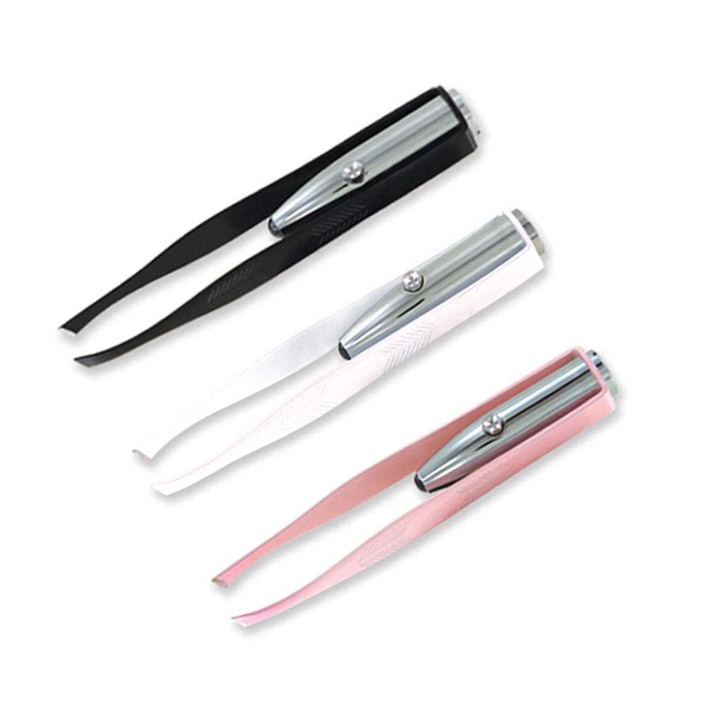eyelash eyebrow tweezer with built in LED close up product image 3