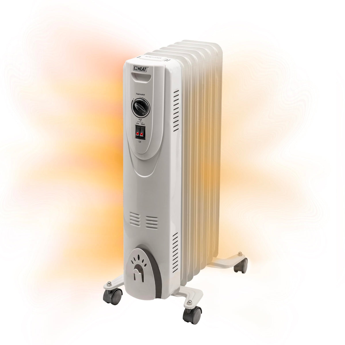 EZ-HEAT MTDR-06WC oil filled radiator heater front view