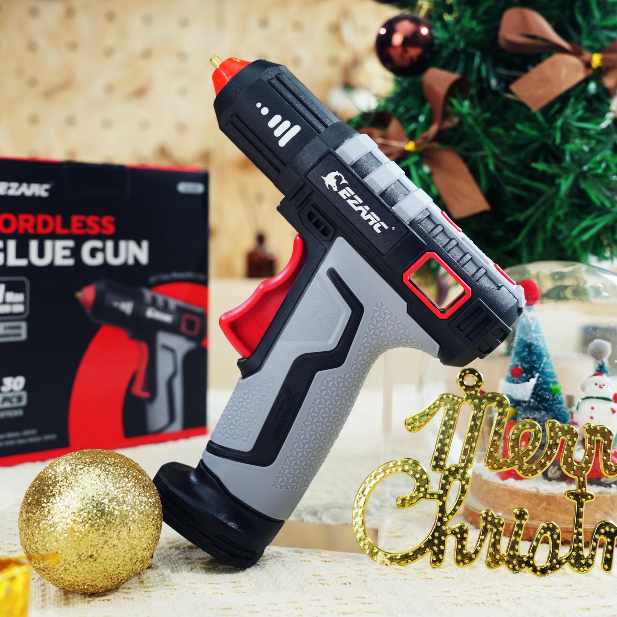 EZARC cordless hot glue gun safety indicators and auto-off