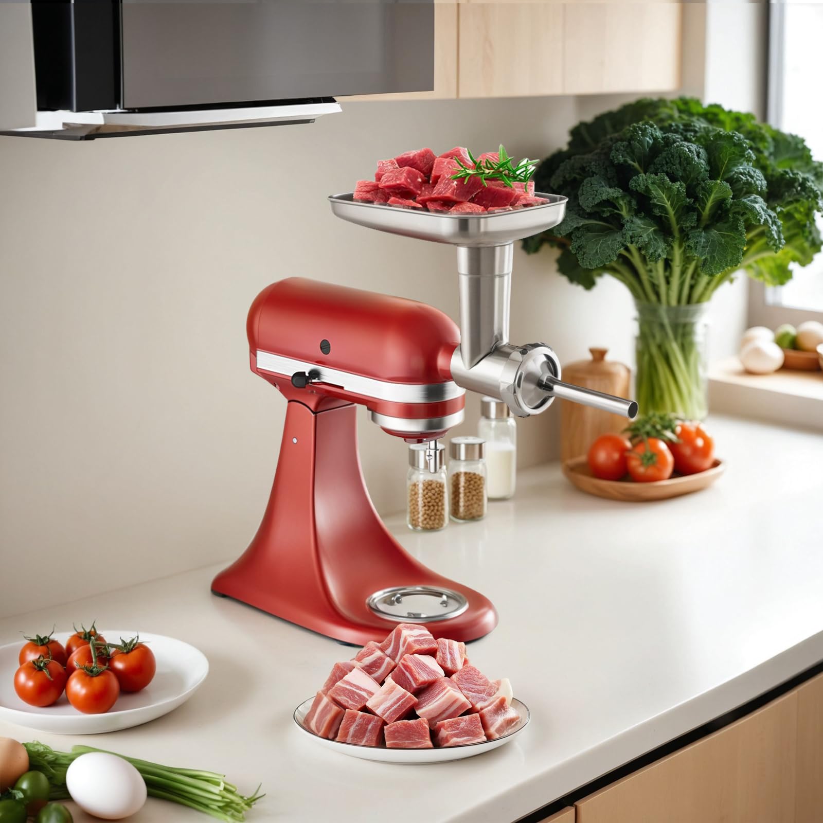 EZATO complete KitchenAid meat grinder and sausage stuffer set