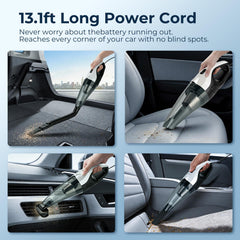 cord length 13.1ft for ezly car vacuum cleaner