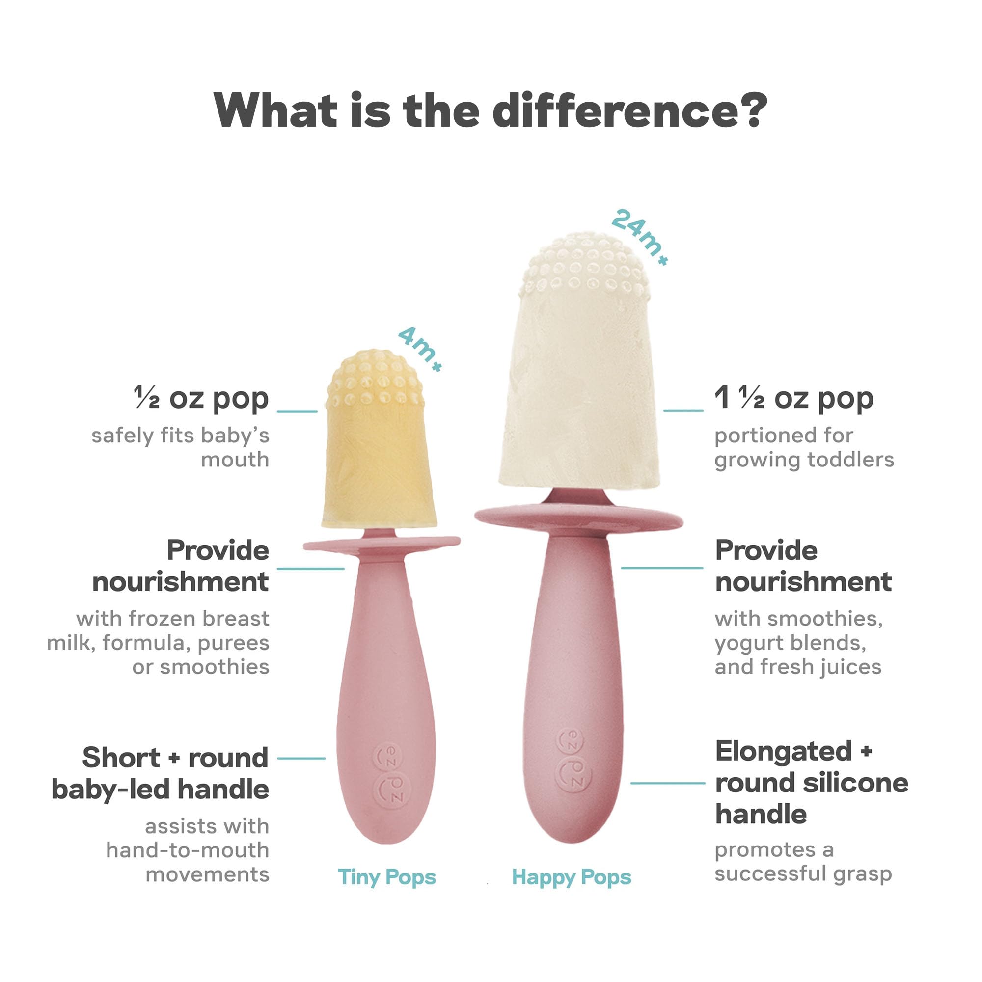 Tiny Pops blush infant popsicle set mold sleeve and stand