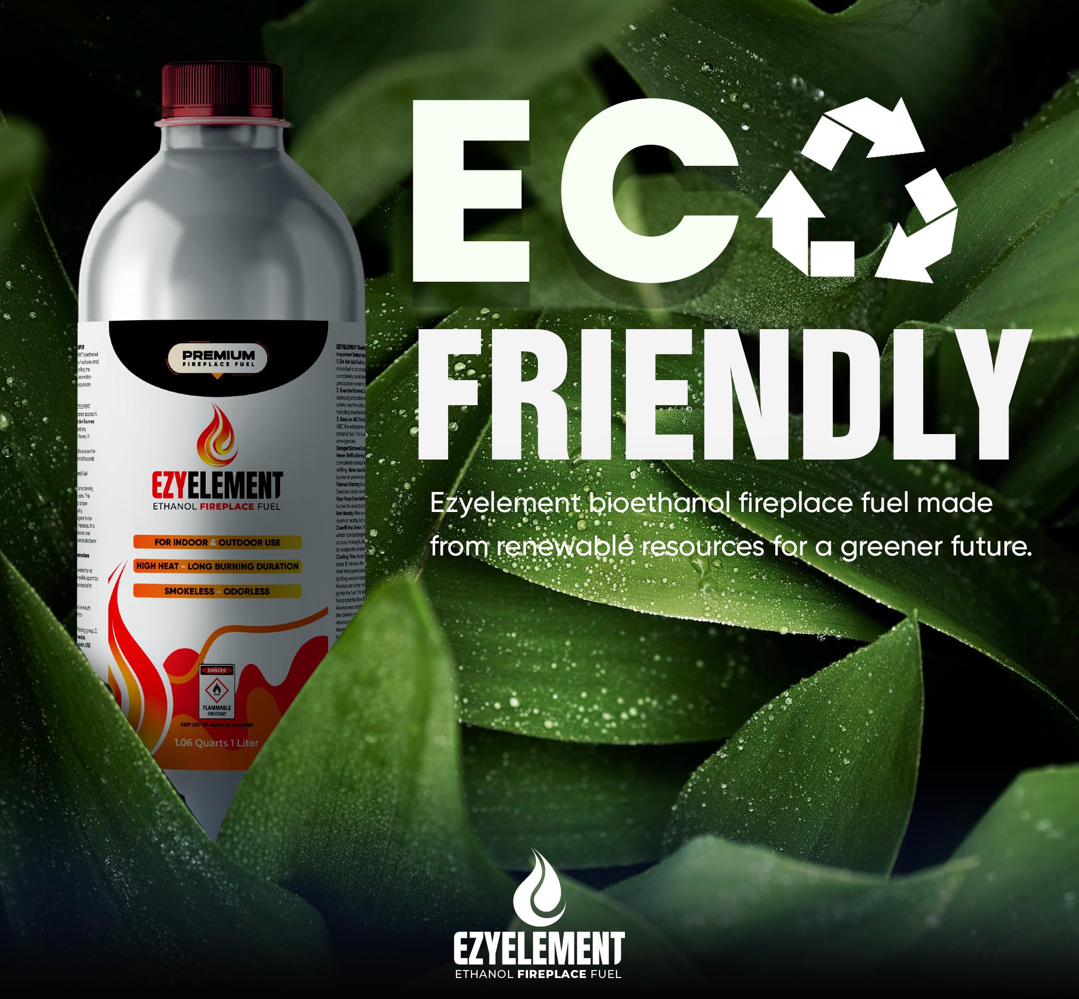 Tabletop fire pit bioethanol fuel 12x1L EZYELEMENT