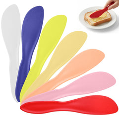 Ezymivs 7 Pcs Plastic Butter Knife Spreader multicolor set