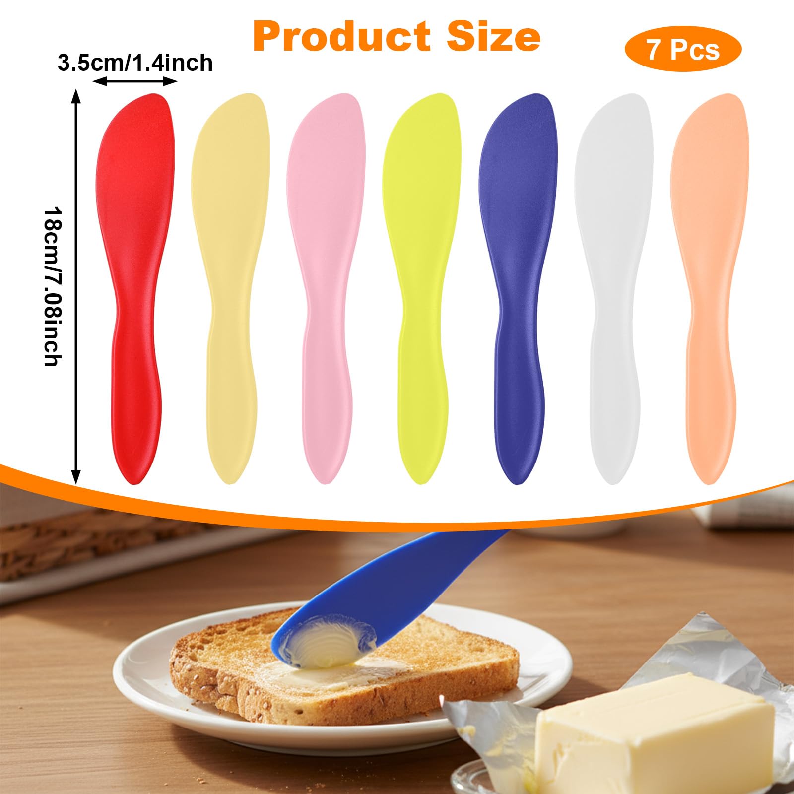 Ergonomic butter spreaders with rounded non-pointed edges