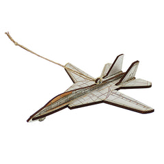 F-14 Tomcat Christmas ornament birch wood hand assembled