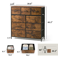 Open view of WLIVE fabric dresser storage tower