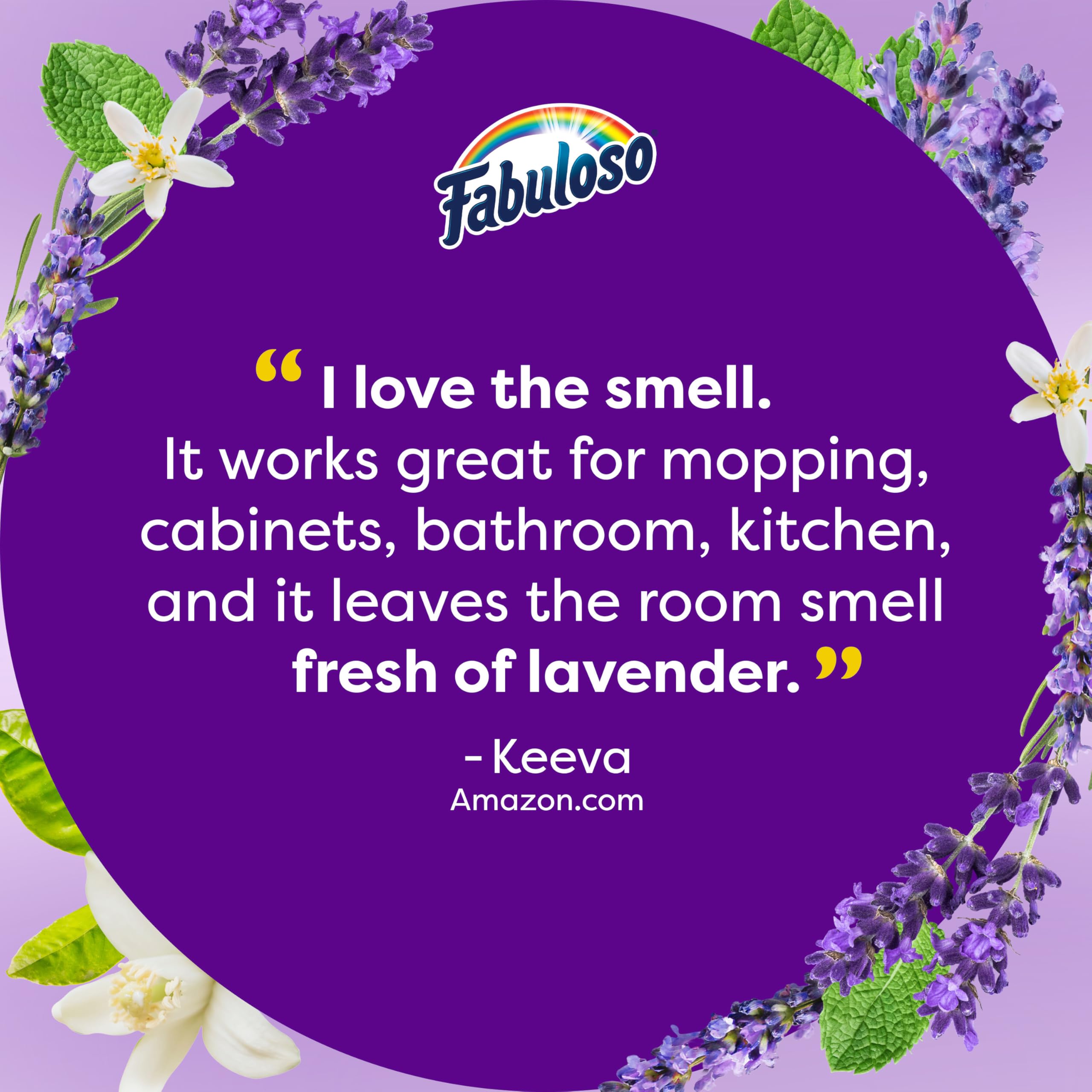 Lavender citrus mint fragrance notes on label
