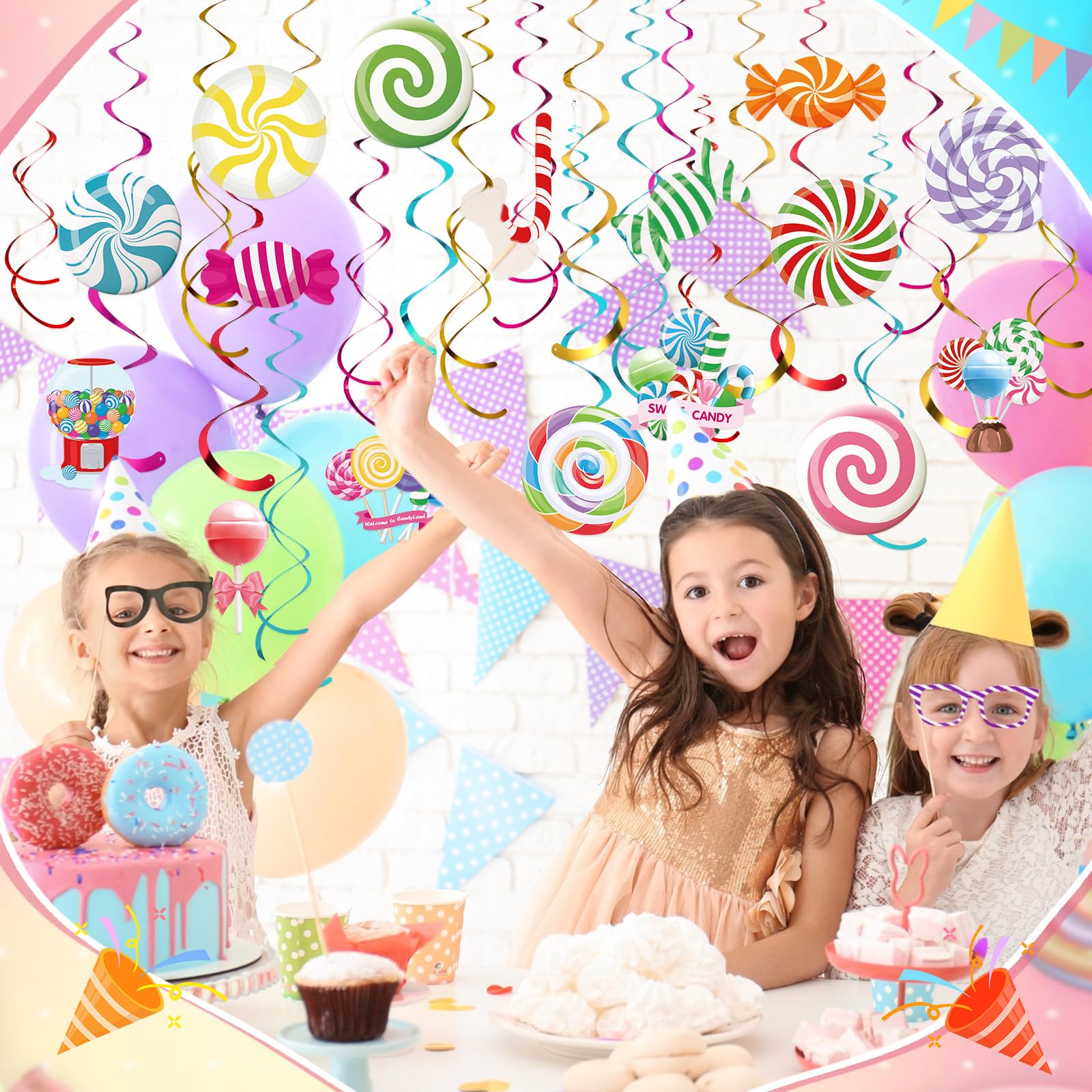 Birthday baby shower candyland decor kit visuals