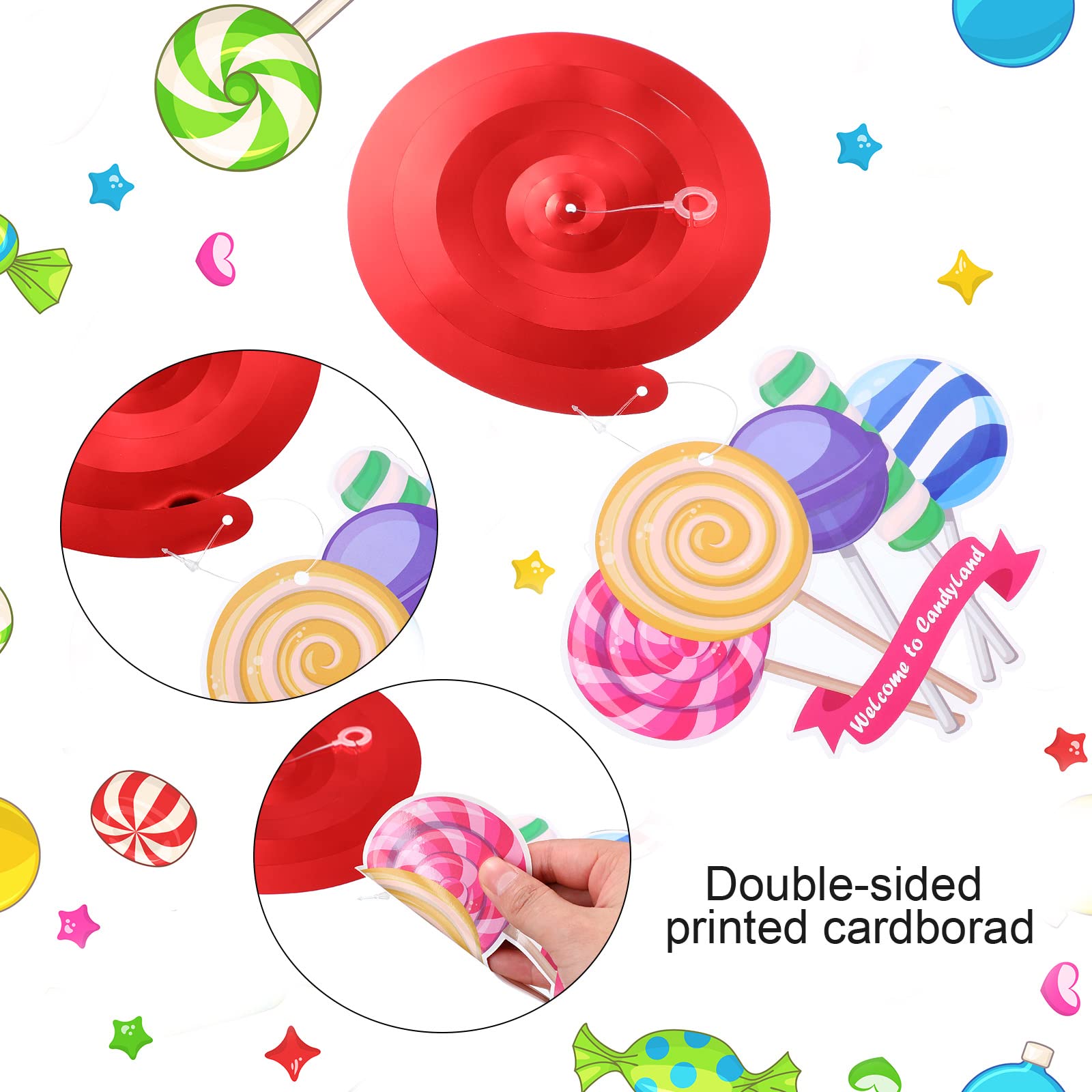 Candyland lollipop swirl pattern decorative piece