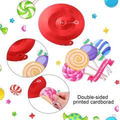 Candyland lollipop swirl pattern decorative piece