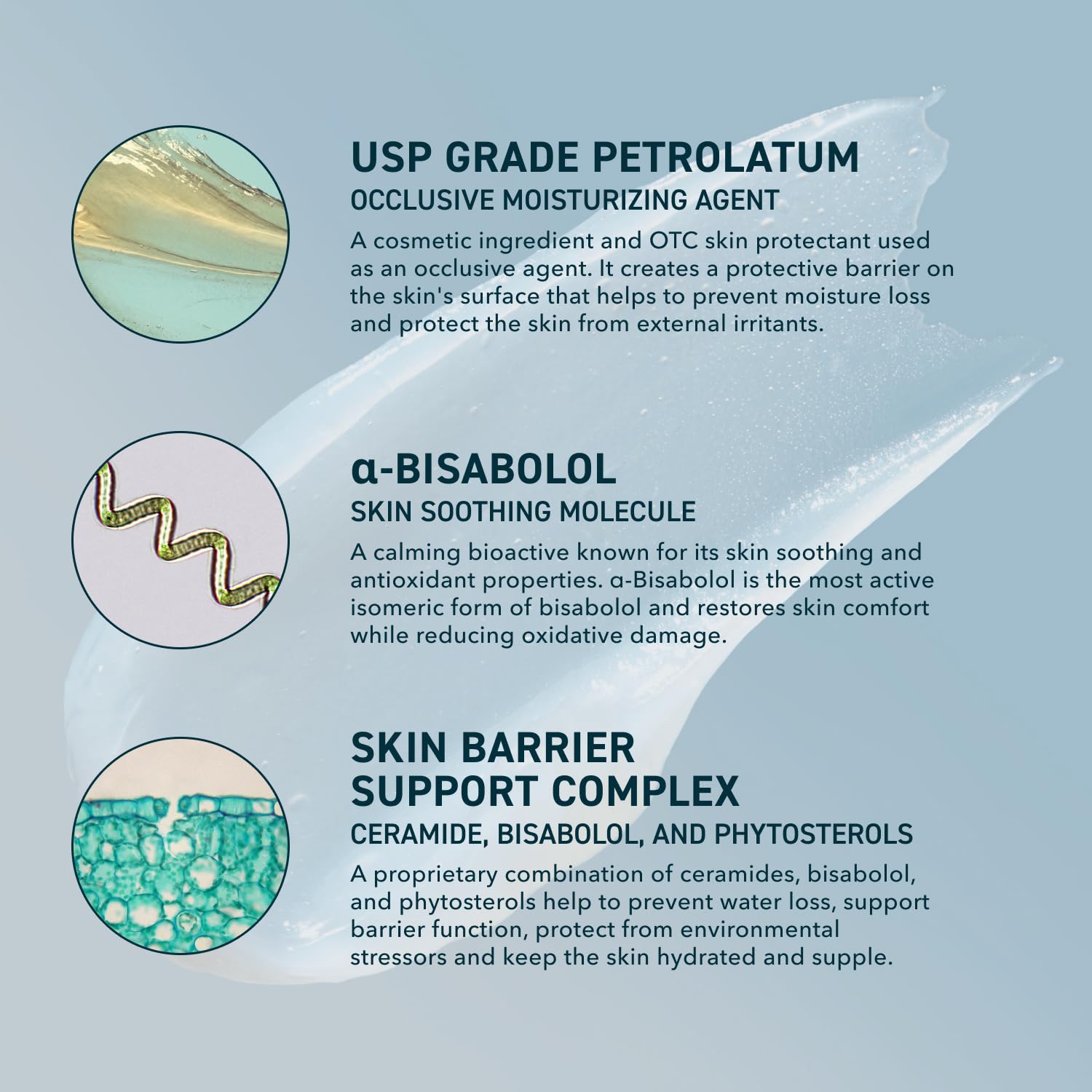 Mid-weight occlusive cream texture for skin protection