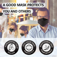 KN95 masks LEVENIS 50-pack black