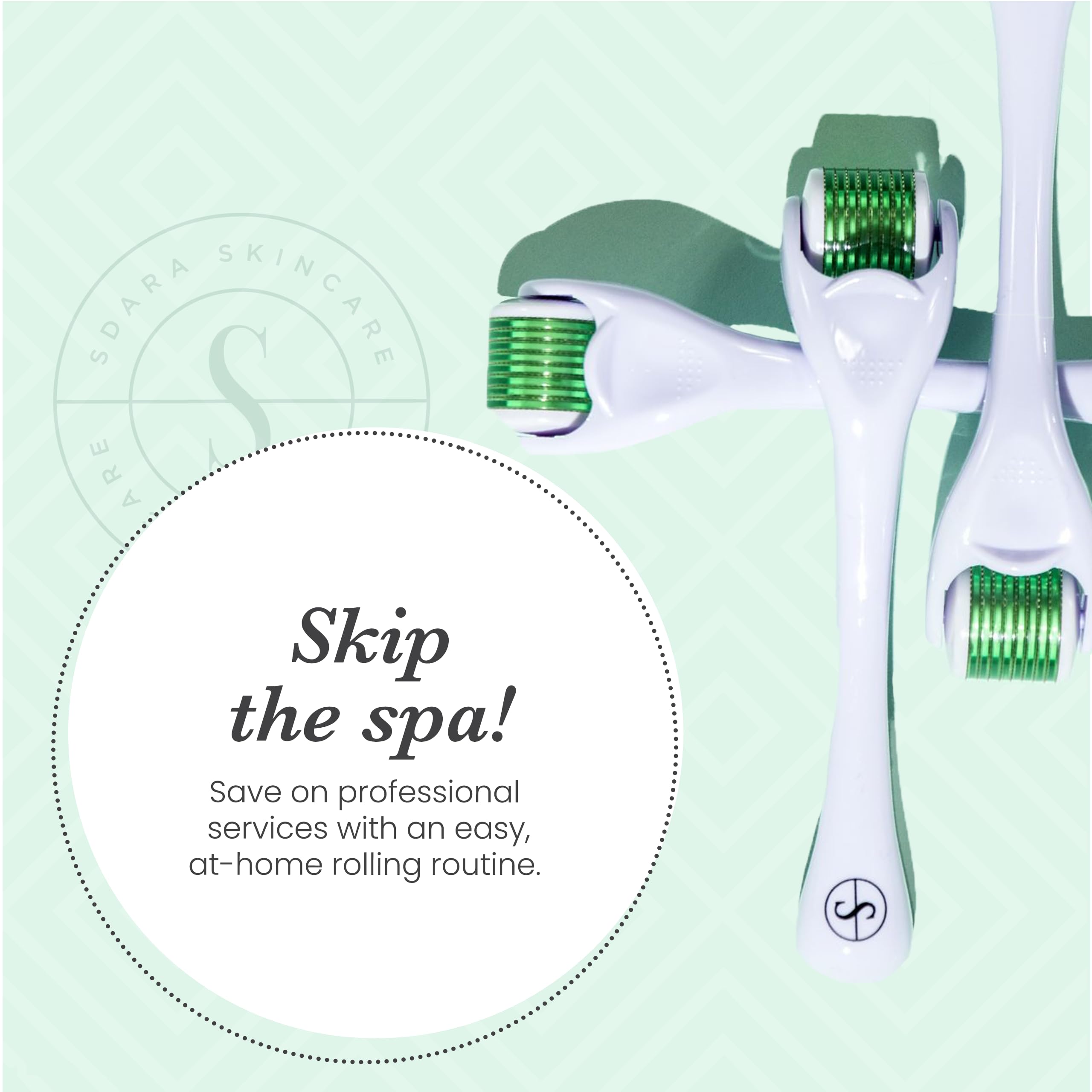 Face microneedling roller by Sdara Skincare