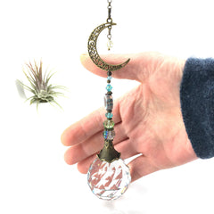 Faceted crystal prism beads on sun catcher 40mm